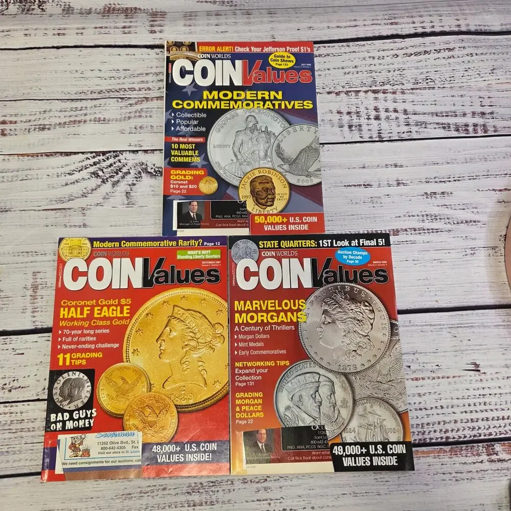 Lot of 7 Coin Values Magazines Coin Collection Price Guides